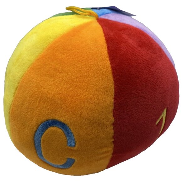 Gitzy Infant Soft Plush Round Ball Baby's First Toy Rattle Colorful 6” - Picture 2 of 14